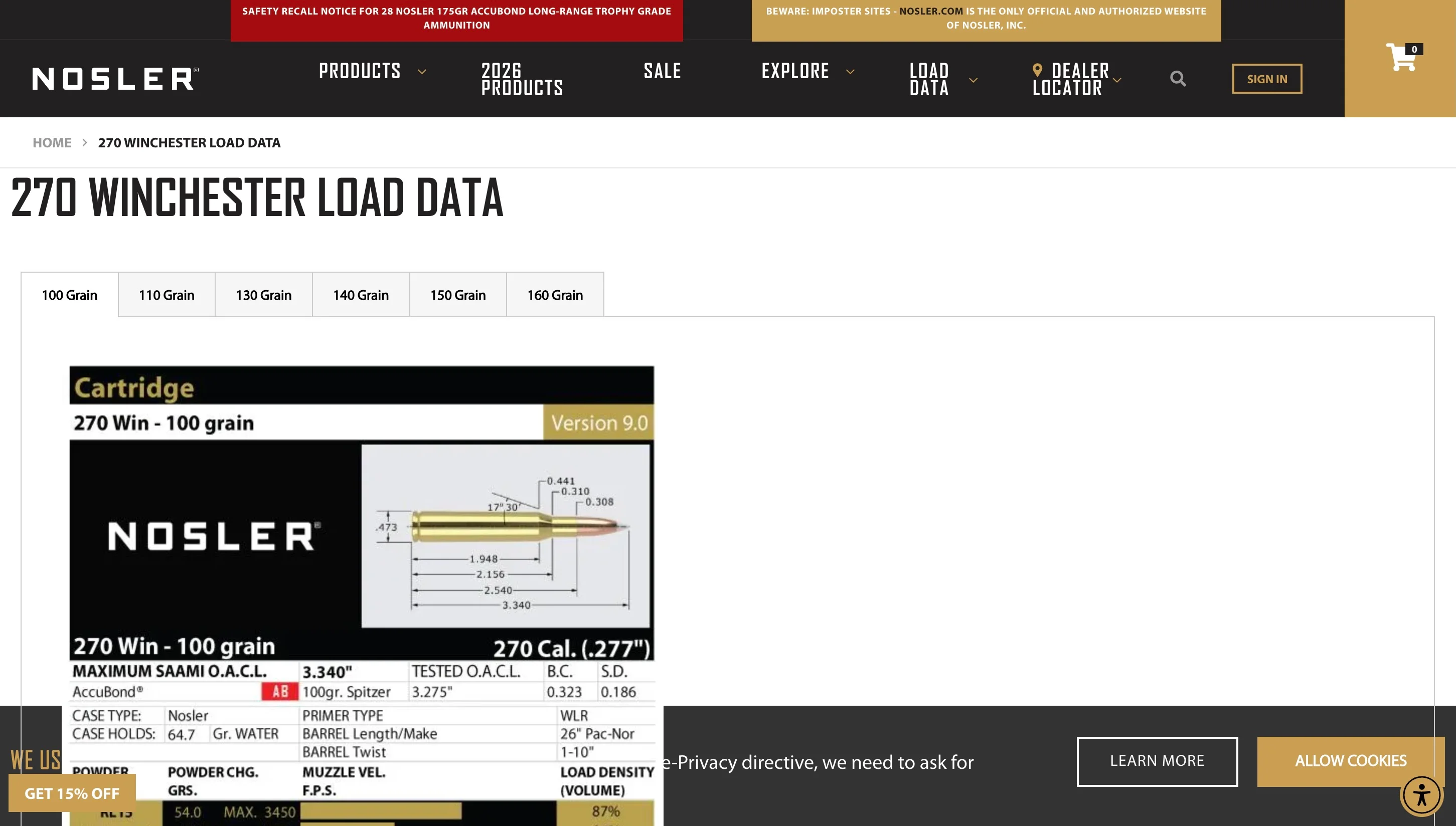 Nosler – reloading data resource logo